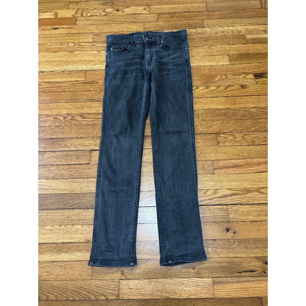 Hugo Boss Mens Delaware Slim Jeans Size 30x32 Gray Stretch Denim Pants